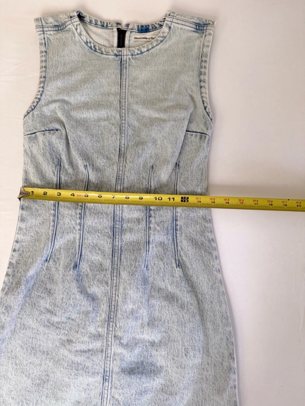 Abercrombie & Fitch Shell Denim Light Wash Mini Dress XS - Picture 11 of 14